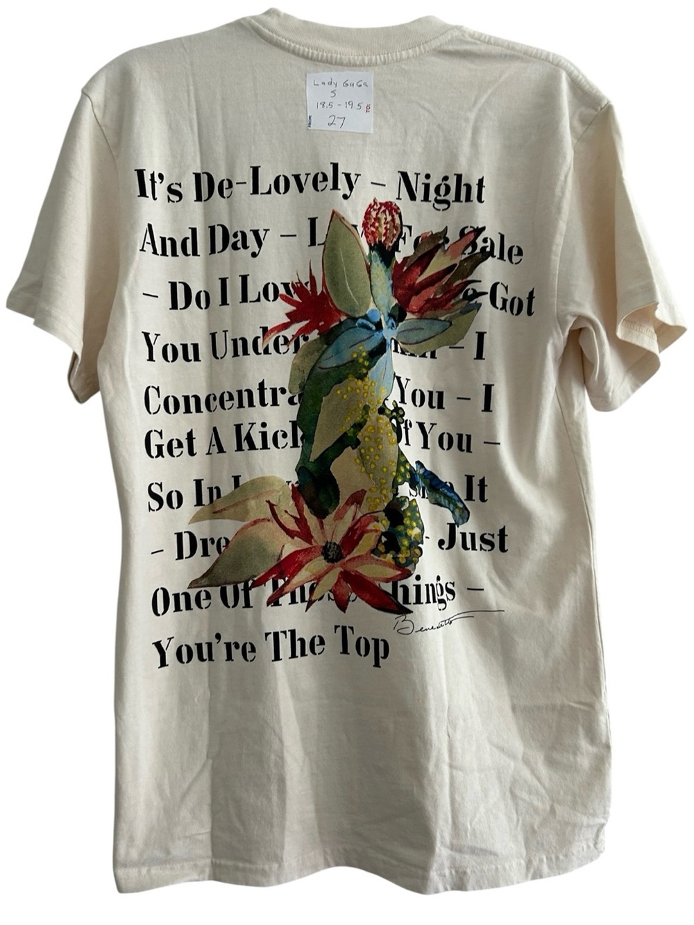 ✨ Lady Gaga x Tony Bennett Love For Sale Tracklist T-Shirt – Size Small✨